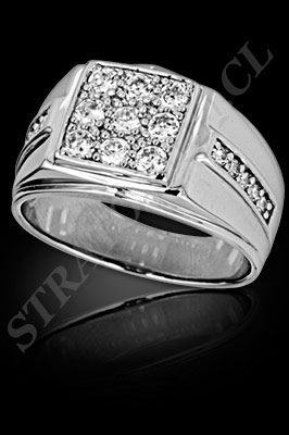 Alegre Matar aves de corral ANILLO para HOMBRE de oro blanco o platino con piedras preciosas - Joyería  STRATOVICH