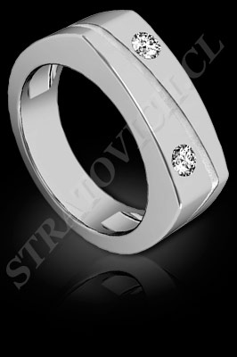 ANILLO para HOMBRE de oro blanco o platino con brillantes (El modelo: AH0011). Santiago, Chile, Ñuñoa