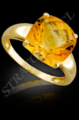 ANILLO para MUJER de oro amarillo de 18 kilates con semipreciosas  (El modelo: AF0053). Santiago, Chile, uoa