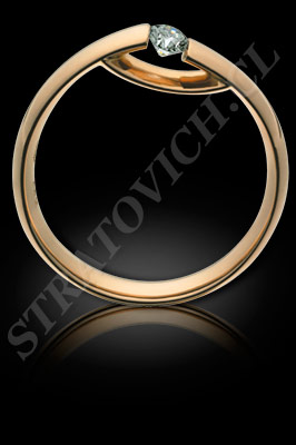 ANILLO para MUJER de oro amarillo de 18 kilates con brillantes (El modelo: AF0074). Santiago, Chile, Ñuñoa
