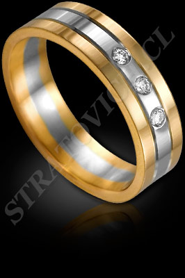 ANILLO para MUJER de oro amarillo de 18 kilates, oro blanco o platino con brillantes (El modelo: AF0092). Santiago, Chile, Ñuñoa