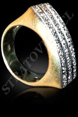 ANILLO para MUJER de oro amarillo de 18 kilates, oro blanco o platino con brillantes (El modelo: AF0103). Santiago, Chile, Ñuñoa
