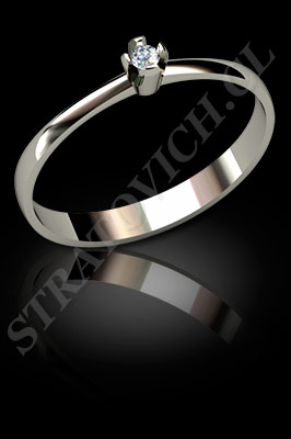 ANILLOS de COMPROMISO de oro blanco o platino con brillantes (El modelo: AC0027). Santiago, Chile, Ñuñoa