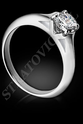 ANILLOS de COMPROMISO de oro blanco o platino con brillantes (El modelo: AC0030). Santiago, Chile, Ñuñoa