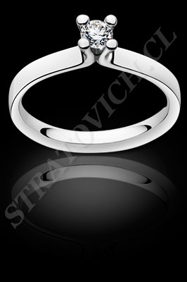 ANILLOS de COMPROMISO de oro blanco o platino con brillantes (El modelo: AC0039). Santiago, Chile, Ñuñoa