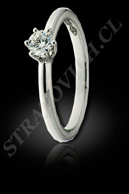 ANILLOS de COMPROMISO de oro blanco o platino con brillantes (El modelo: AC0052). Santiago, Chile, Ñuñoa