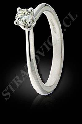 ANILLOS de COMPROMISO de oro blanco o platino con brillantes (El modelo: AC0053). Santiago, Chile, Ñuñoa