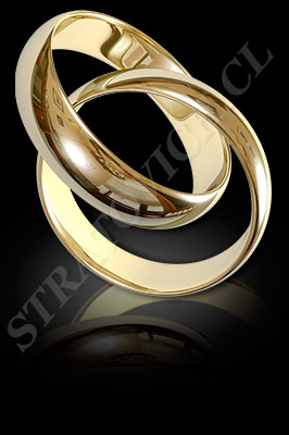 ARGOLLAS de MATRIMONIO de oro amarillo de 18 kilates (El modelo: AM0014). Santiago, Chile, Ñuñoa