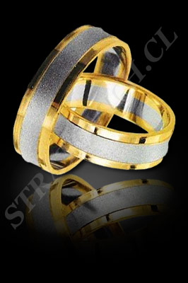 ARGOLLAS de MATRIMONIO de oro amarillo de 18 kilates, oro blanco o platino (El modelo: AM0019). Santiago, Chile, Ñuñoa