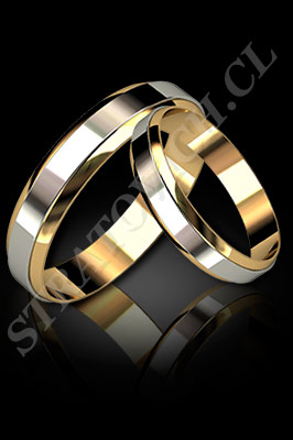 ARGOLLAS de MATRIMONIO de oro amarillo de 18 kilates, oro blanco o platino (El modelo: AM0026). Santiago, Chile, Ñuñoa