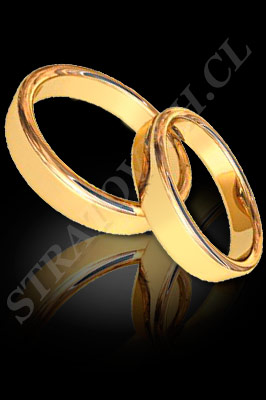 ARGOLLAS de MATRIMONIO de oro amarillo de 18 kilates (El modelo: AM0037). Santiago, Chile, Ñuñoa