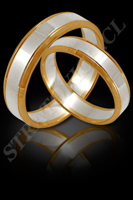 ARGOLLAS de MATRIMONIO de oro amarillo de 18 kilates, oro blanco o platino (El modelo: AM0050). Santiago, Chile, Ñuñoa