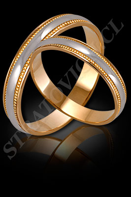 ARGOLLAS de MATRIMONIO de oro amarillo de 18 kilates, oro blanco o platino (El modelo: AM0061). Santiago, Chile, Ñuñoa