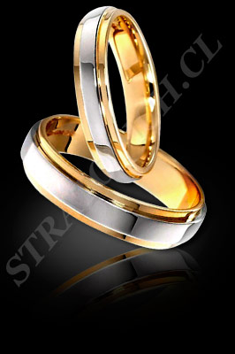 ARGOLLAS de MATRIMONIO de oro amarillo de 18 kilates, oro blanco o platino (El modelo: AM0092). Santiago, Chile, Ñuñoa