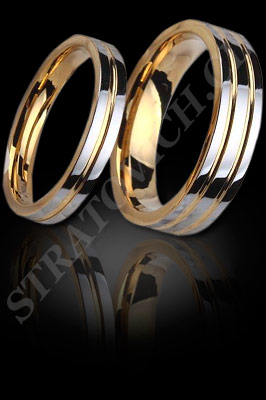 ARGOLLAS de MATRIMONIO de oro amarillo de 18 kilates, oro blanco o platino (El modelo: AM0101). Santiago, Chile, Ñuñoa