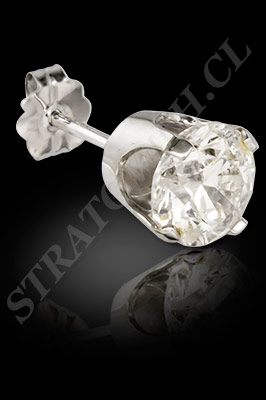AROS de oro blanco o platino con brillantes (El modelo: AR0001). Santiago, Chile, Ñuñoa