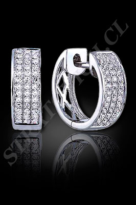 AROS de oro blanco o platino con brillantes (El modelo: AR0004). Santiago, Chile, Ñuñoa