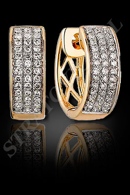 AROS de oro amarillo de 18 kilates con brillantes (El modelo: AR0005). Santiago, Chile, Ñuñoa