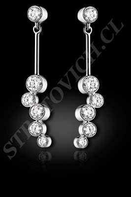 AROS de oro blanco o platino con brillantes (El modelo: AR0011). Santiago, Chile, Ñuñoa