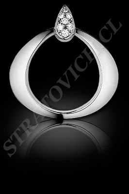 AROS de oro blanco o platino con brillantes (El modelo: AR0033). Santiago, Chile, Ñuñoa