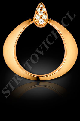 AROS de oro amarillo de 18 kilates con brillantes (El modelo: AR0034). Santiago, Chile, Ñuñoa