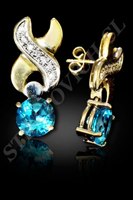 AROS de oro amarillo de 18 kilates, oro blanco o platino con brillantes, zafiro (El modelo: AR0035). Santiago, Chile, Ñuñoa